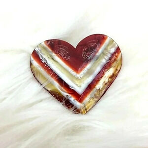 LEA Stein Paris 1980 Heart Marbled Brooch
